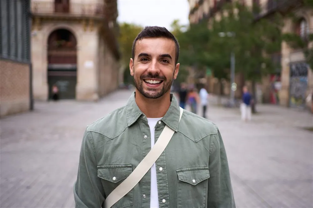 Smiling patient after periodontal treatment