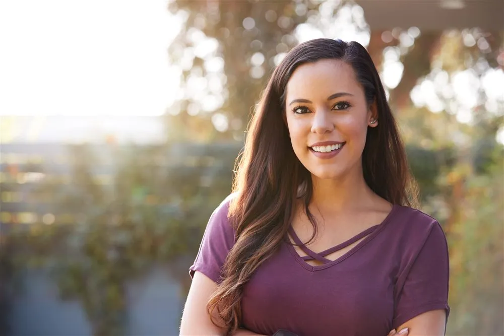 Smiling patient with a bright, whitened smile